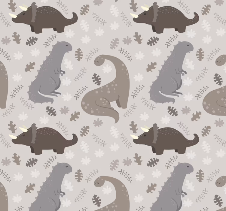 roleta s dinosaurami sivý vzor - Tenstickers