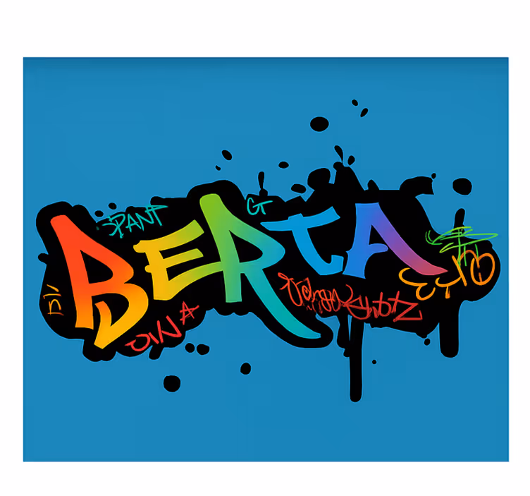 roleta do detskej izby farebné graffiti na mieru - Tenstickers