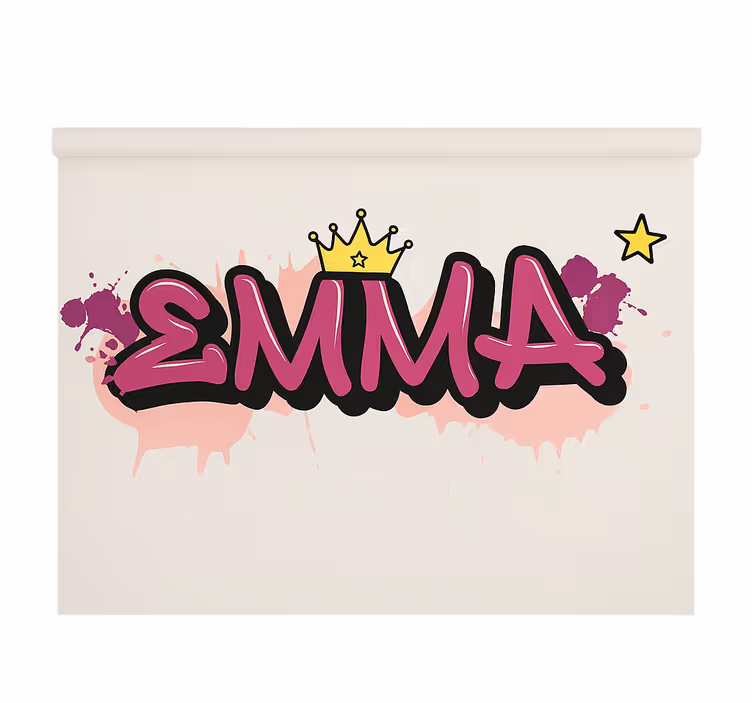 roleta do detskej izby ružové graffiti na mieru - Tenstickers