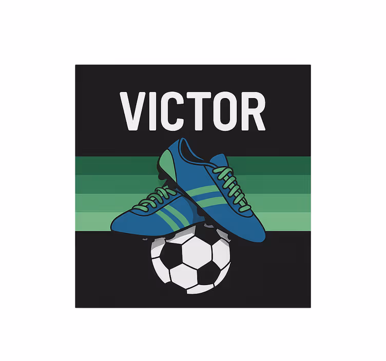 roleta do detskej izby futbalové kopačky s menom - Tenstickers