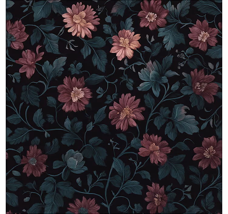 roleta do kancelárie tmavé vintage botanické vône - Tenstickers