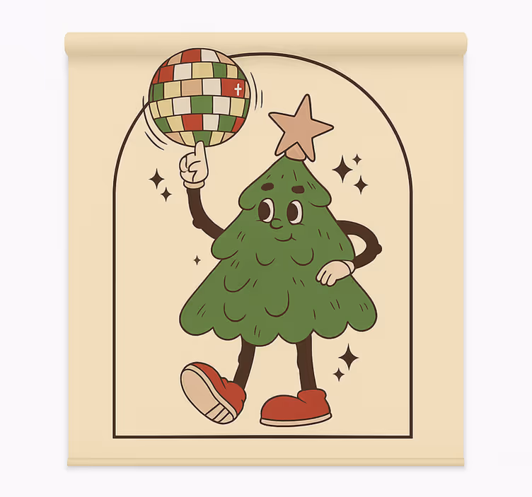 roleta do obývačky groovy disco strom - Tenstickers