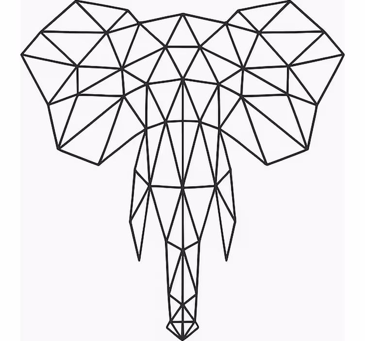 roleta pre teenagera moderný geometrický slon - Tenstickers
