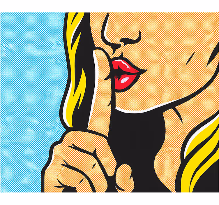 roleta pre teenagera pop art dievča utíšajúce - Tenstickers