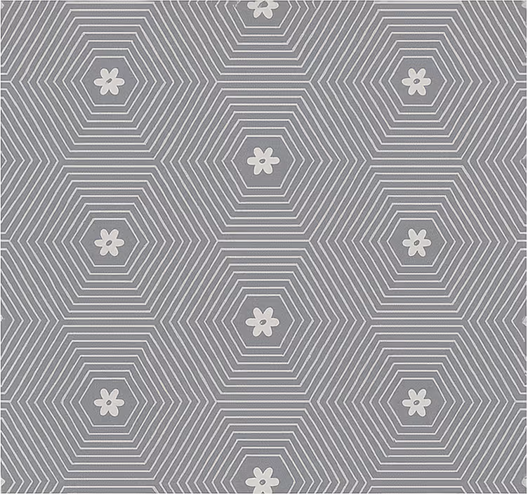 roleta pre teenagera sivý šesťuholník geometrický - Tenstickers