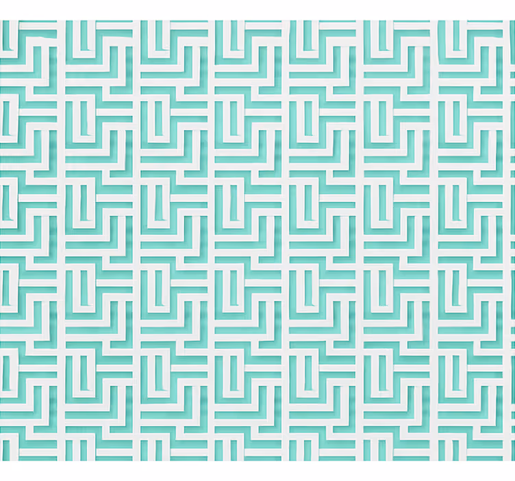 roleta do jedálne efekt modrých geometrických štvorcov - Tenstickers