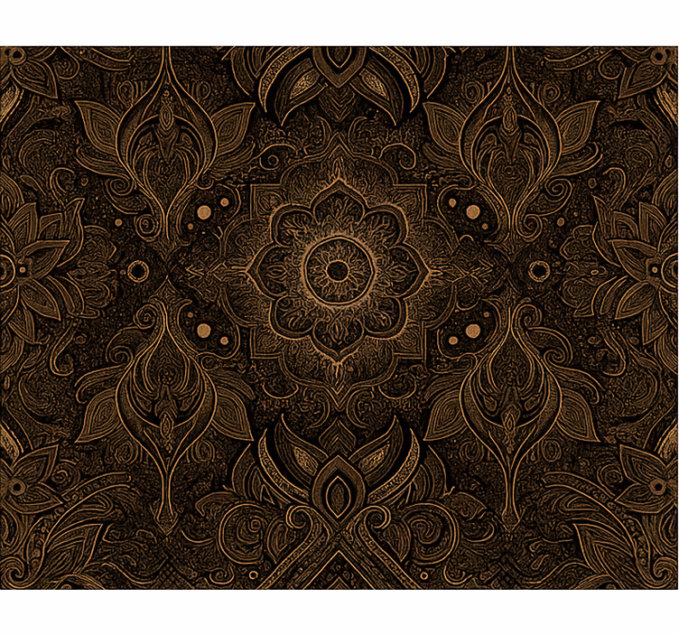 roleta do jedálne čierno-zlatá mandala - Tenstickers
