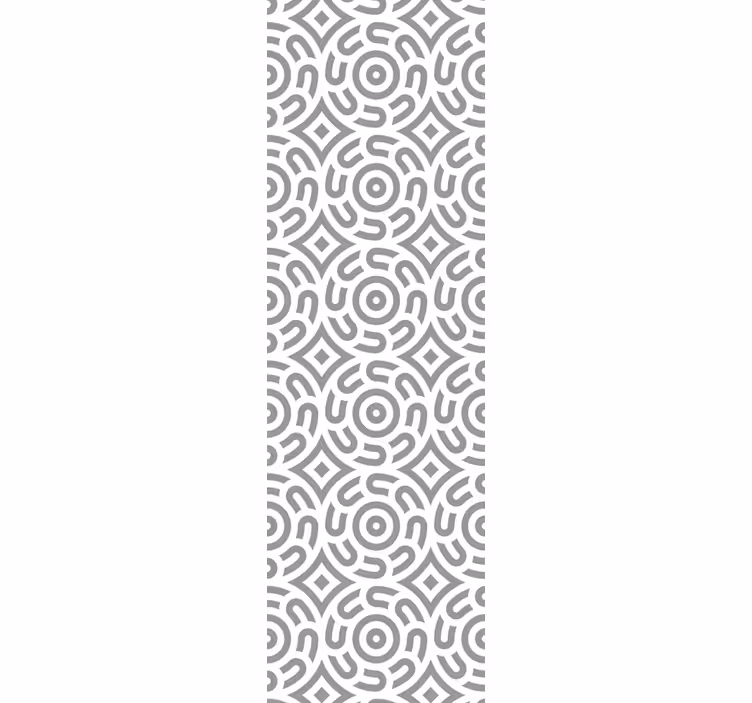 Roleta do kancelárie s bielym geometrickým vzorom kruhov - Tenstickers