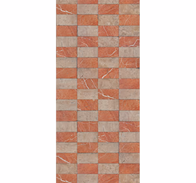 Roleta do kuchyne s geometrickými béžovými dlaždicami - Tenstickers