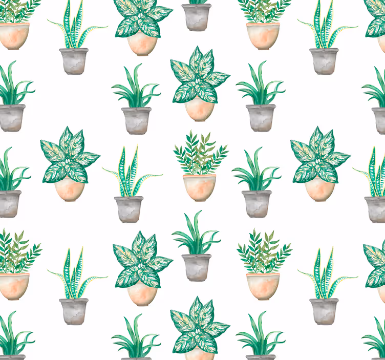Roleta do kuchyne s motívom kvetináčovej zelene - Tenstickers