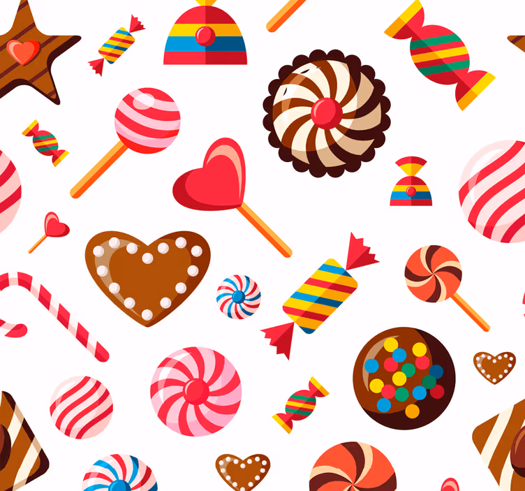 Roleta do kuchyne s cukrovými vzormi - Tenstickers