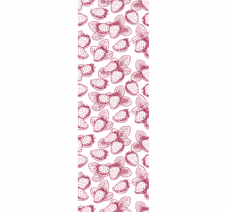 Roleta do kuchyne jahodové náčrty - Tenstickers