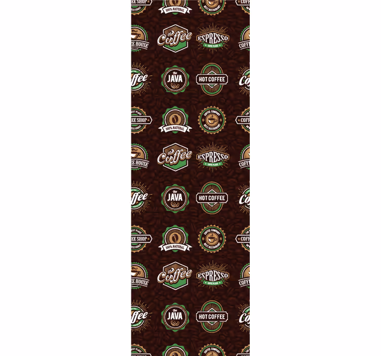 Roleta do kuchyne s vzorom kávového emblému - Tenstickers