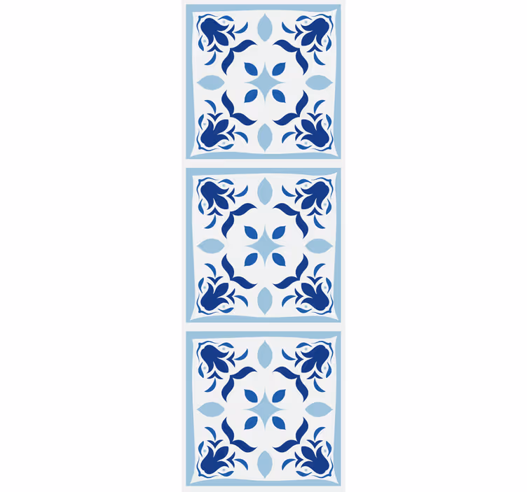 Roleta do kuchyne s typickými portugalskými kvetmi - Tenstickers