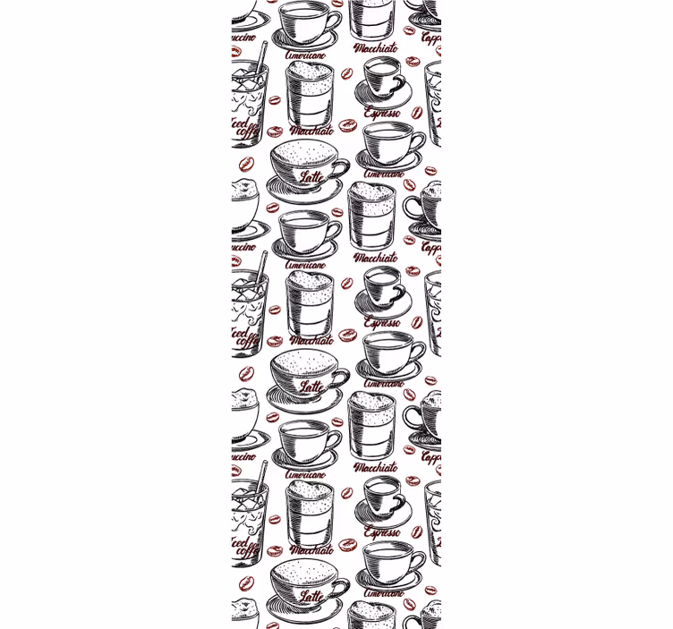 Roleta do kuchyne s kávovým vzorom - Tenstickers
