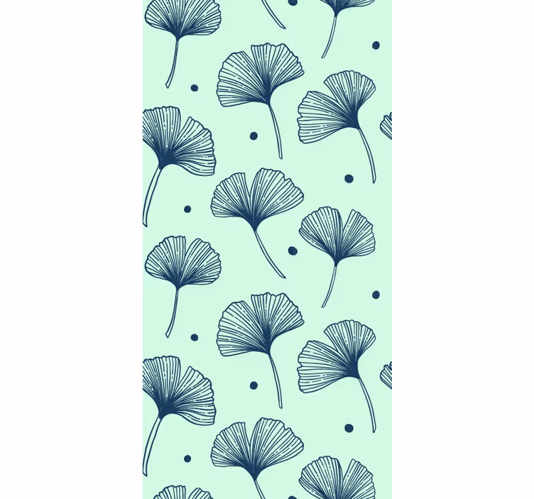 Roleta do kuchyne modrá kvetinová tapeta - Tenstickers