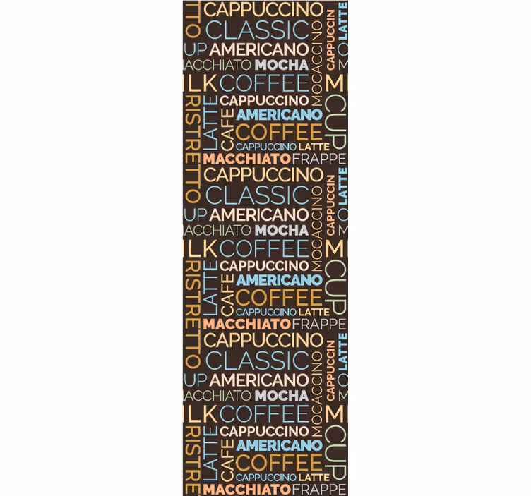 Roleta do kuchyne s kávovým textovým vzorom - Tenstickers
