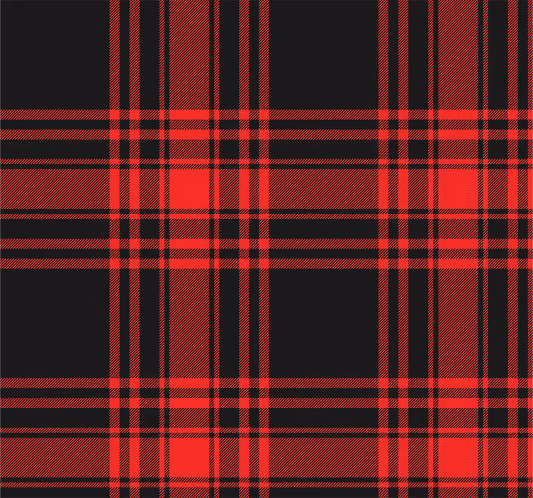 Roleta do kuchyne menzies tartan čierna červená kocka - Tenstickers