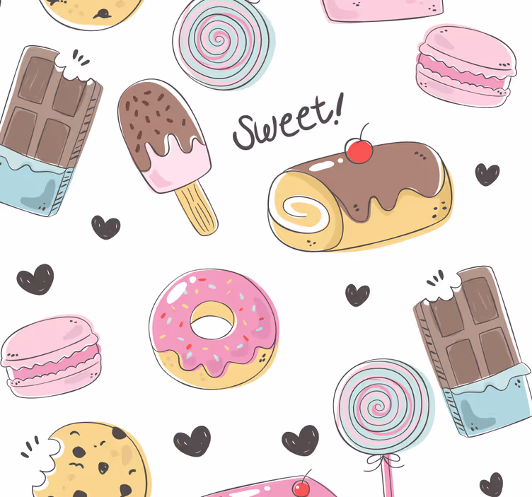 Roleta do kuchyne chutné dezerty - Tenstickers