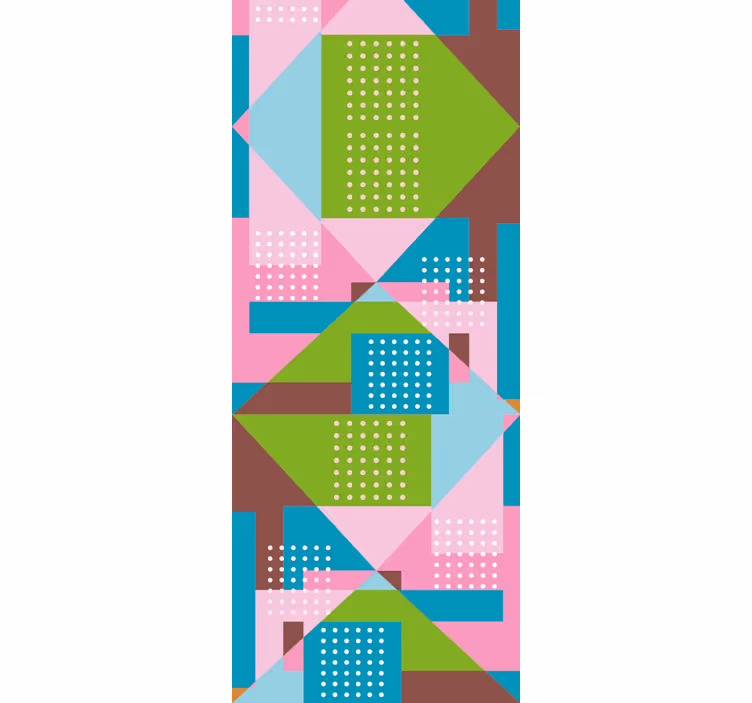 Roleta do jedálne s pastelovým geometrickým vzorom - Tenstickers