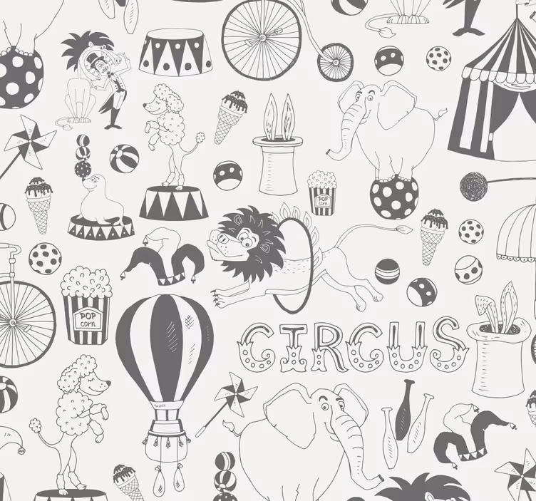 Roleta do detskej izby s motívom cirkusu - Tenstickers