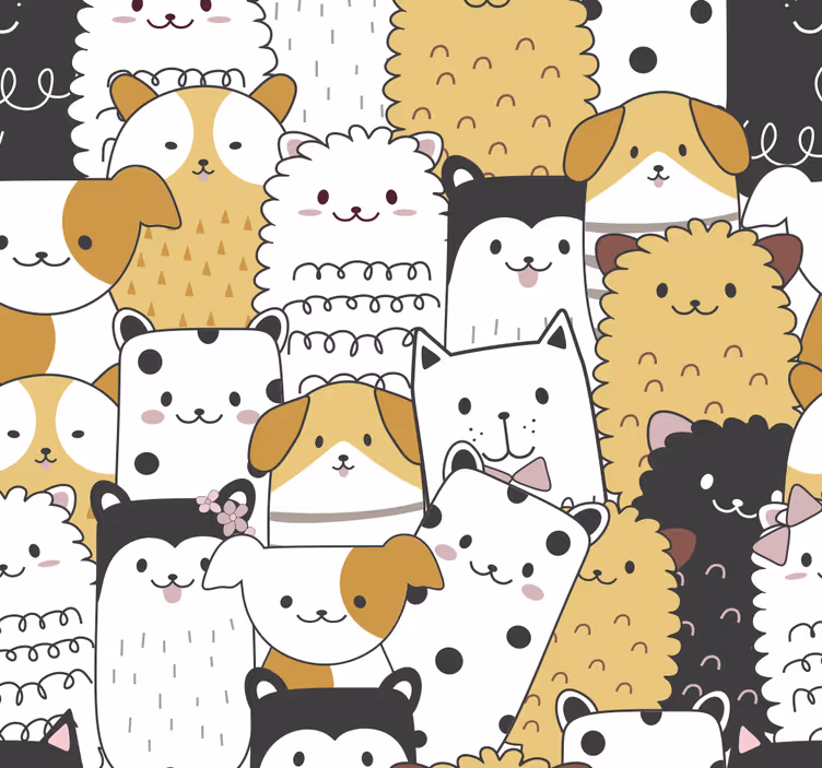 Roleta do detskej izby s roztomilými psíkmi - Tenstickers
