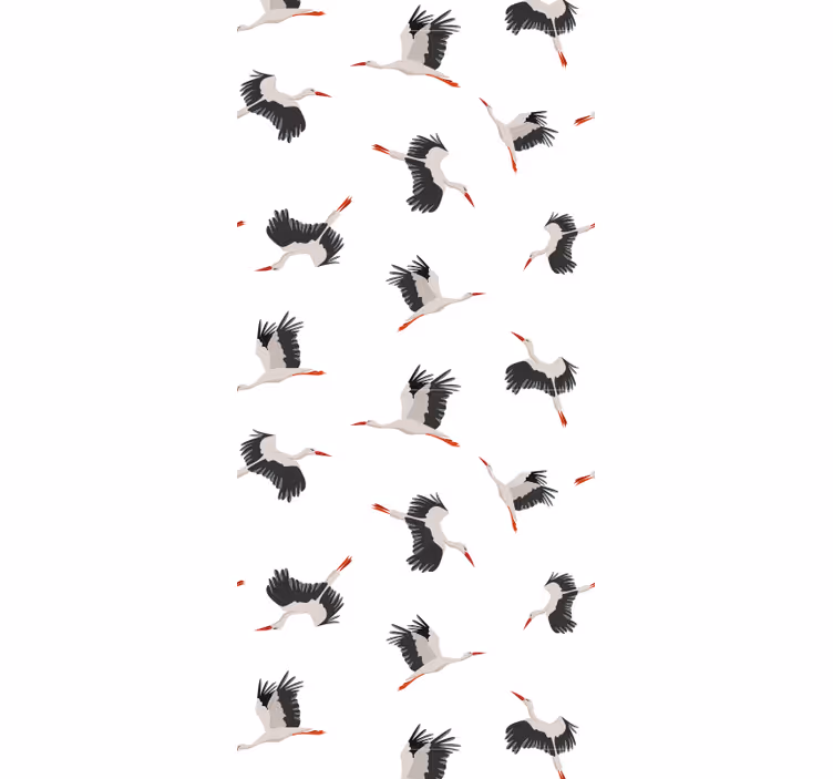 Roleta do detskej izby s motívom lietajúcich bocianov - Tenstickers
