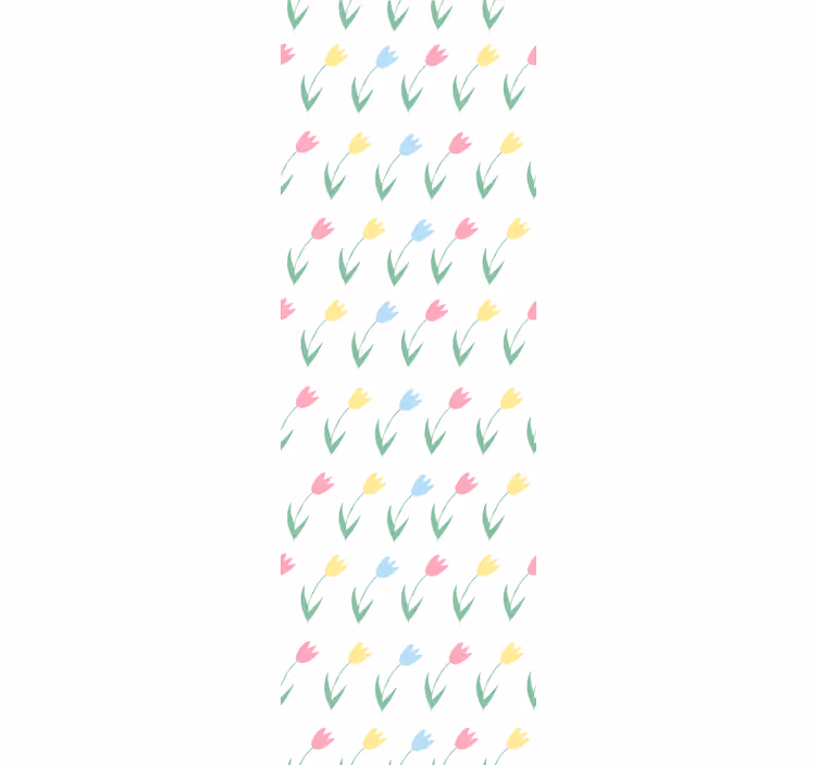 Roleta do detskej izby s farebným vzorom tulipánov - Tenstickers