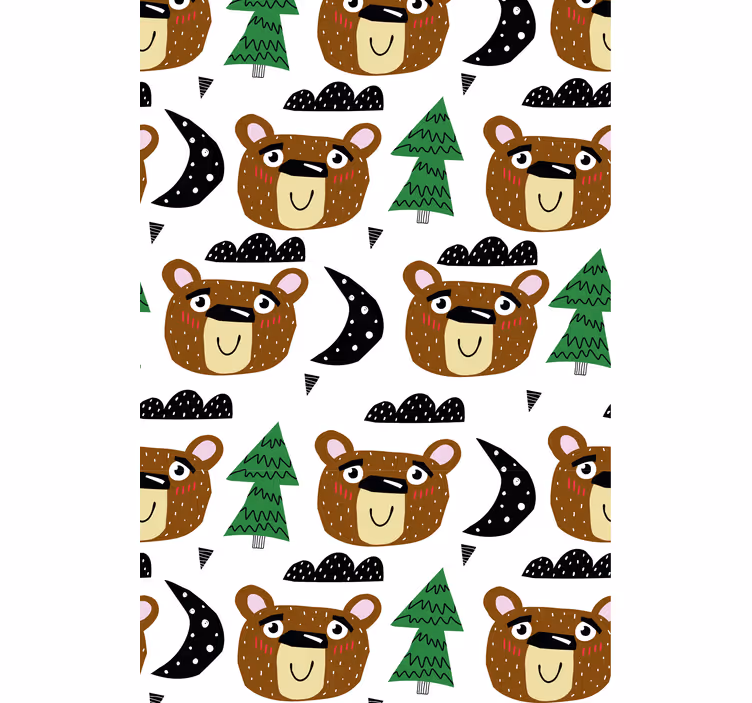 Roleta do detskej izby s medveďmi a stromami - Tenstickers