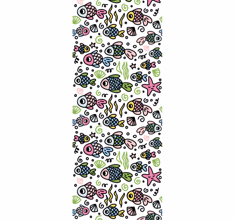 Roleta do detskej izby s multicolor rybičkami - Tenstickers
