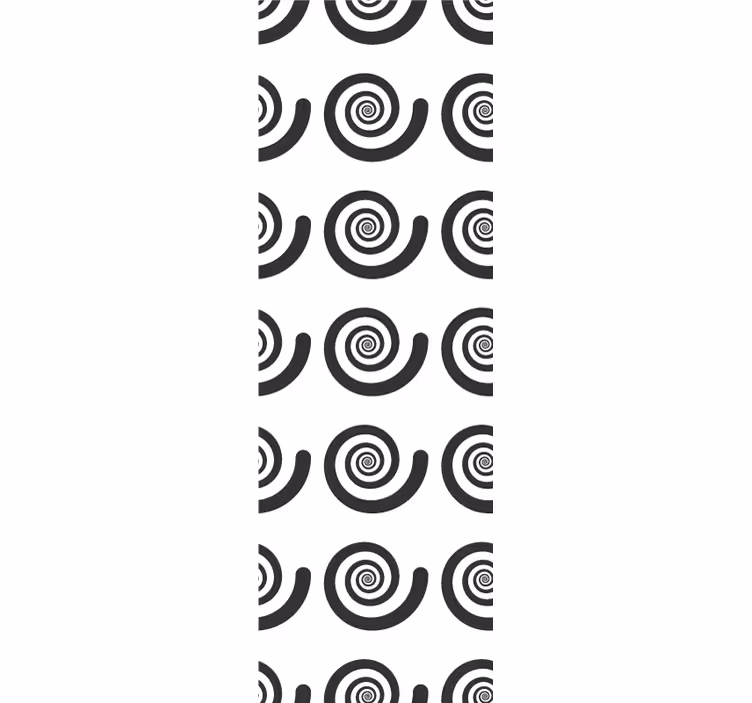 Roleta do detskej izby čierno-biela hypnotická retro špirála - Tenstickers