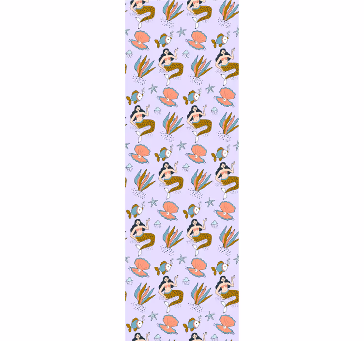 Roleta do detskej izby s morskými pannami a mušľami - Tenstickers