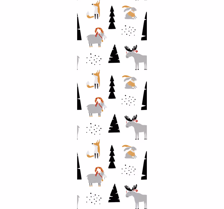 Roleta do detskej izby so zimnými zvieratkami - Tenstickers