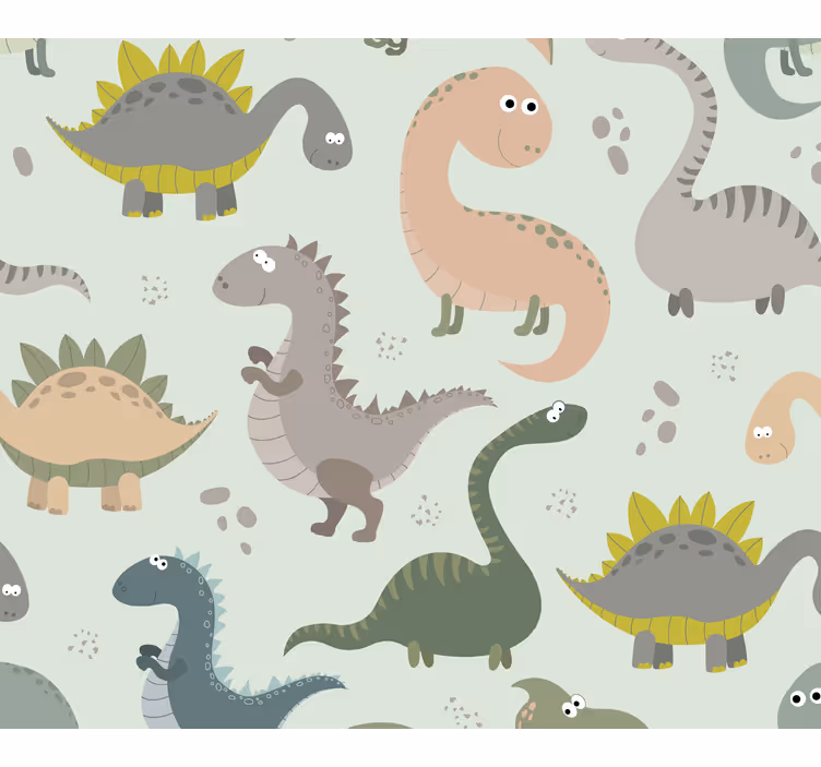 Roleta do detskej izby s usmievavými dinosaurami - Tenstickers
