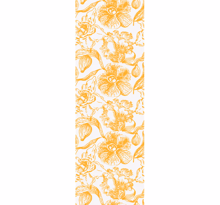 Roleta do kancelárie s motívom žltých orchideí - Tenstickers