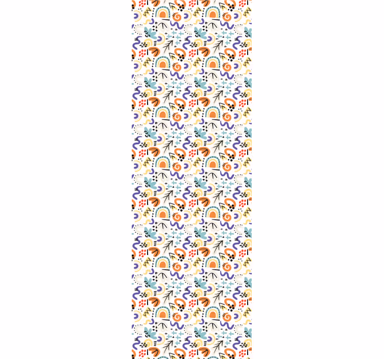Roleta do kancelárie s organickým plochým abstraktným vzorom - Tenstickers