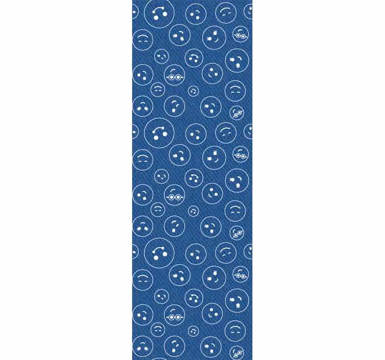 Roleta pre teenagera námornícke modré smajlíky - Tenstickers