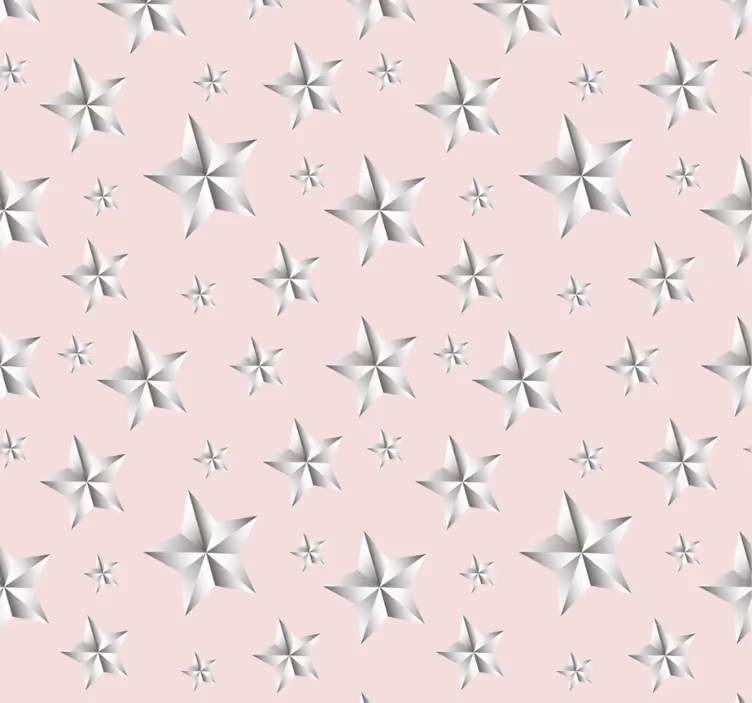 Roleta pre teenagera biele hviezdy na ružovom pozadí - Tenstickers