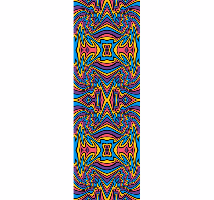Roleta pre teenagera žiarivé farby a groovy línie - Tenstickers
