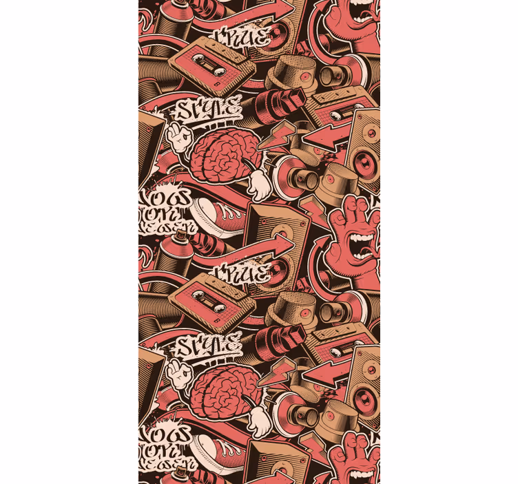 Roleta pre teenagera červené graffiti dielo - Tenstickers