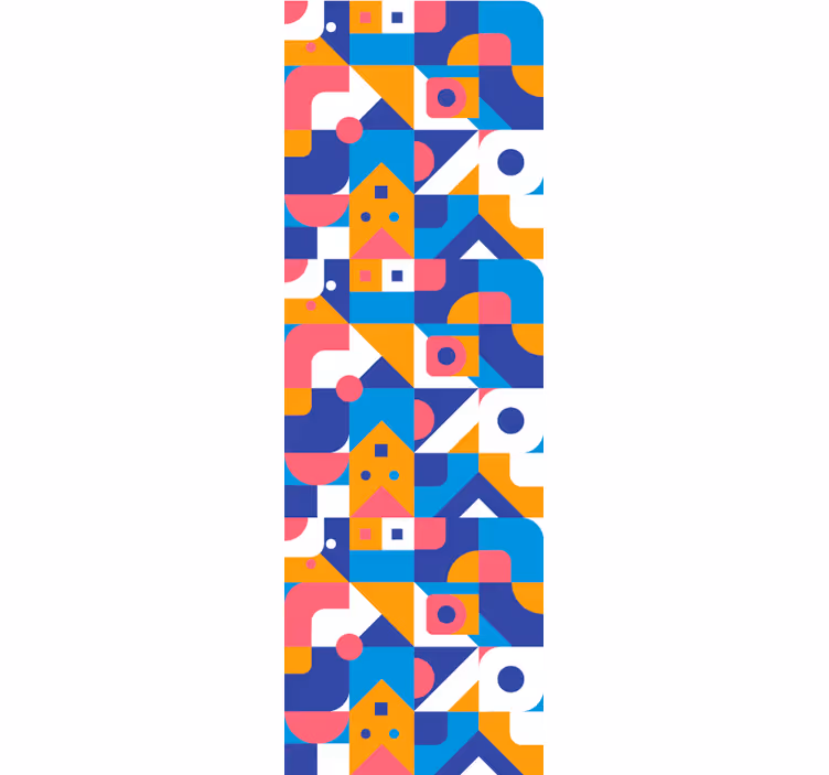 Roleta pre teenagera farebná geometrická mozaika - Tenstickers