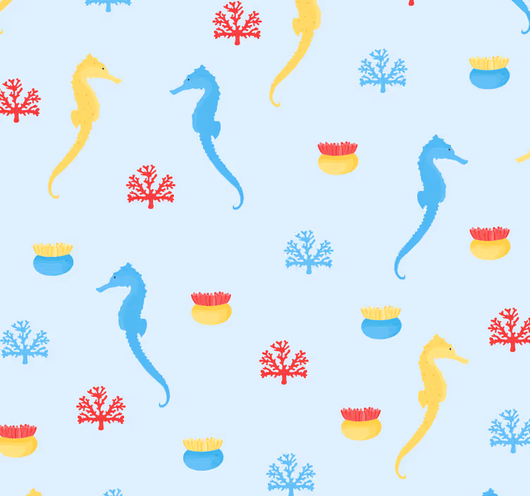 Roleta pre teenagera morský koník a koral - Tenstickers