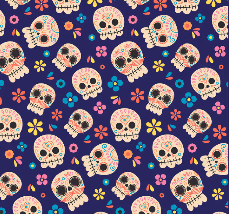 Roleta pre teenagera mexické lebky - Tenstickers