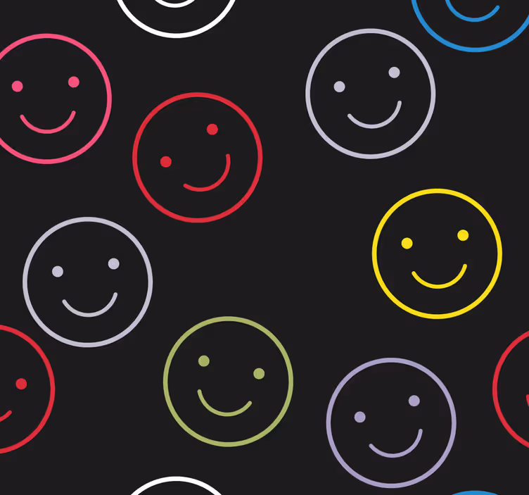 Roleta pre teenagera farebné usmievavé tváre - Tenstickers