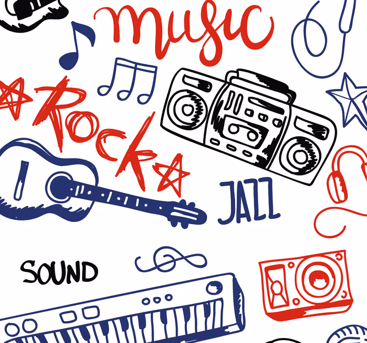 Roleta pre teenagera hudobné nástroje - Tenstickers