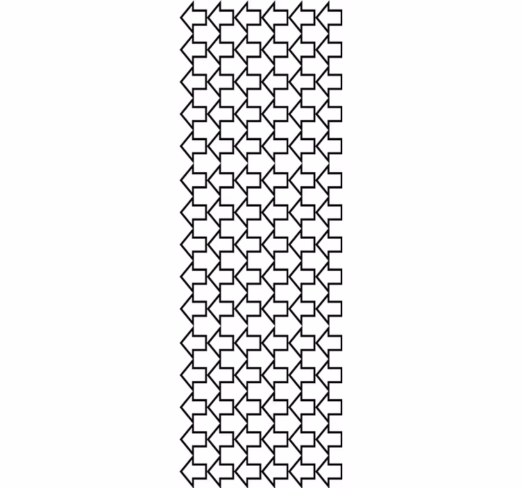 Moderná roleta s geometrickým vzorom čiernych šípok - Tenstickers