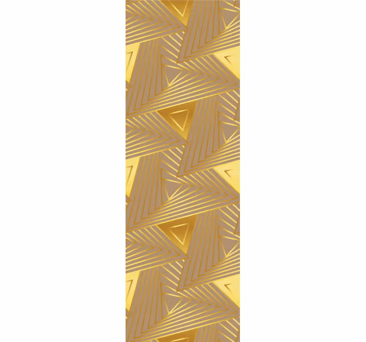 Moderná roleta v eklektickom zlatom geometrickom vzore - Tenstickers