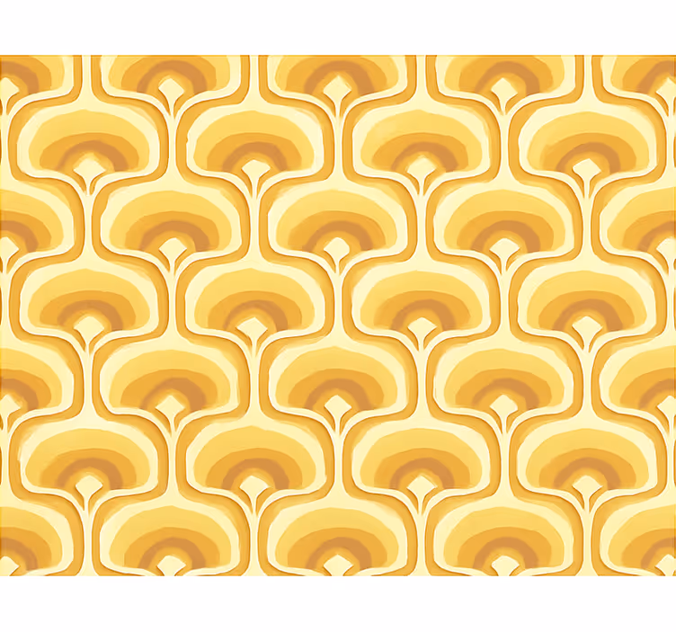 Žltá roleta s retro žltým vzorom - Tenstickers