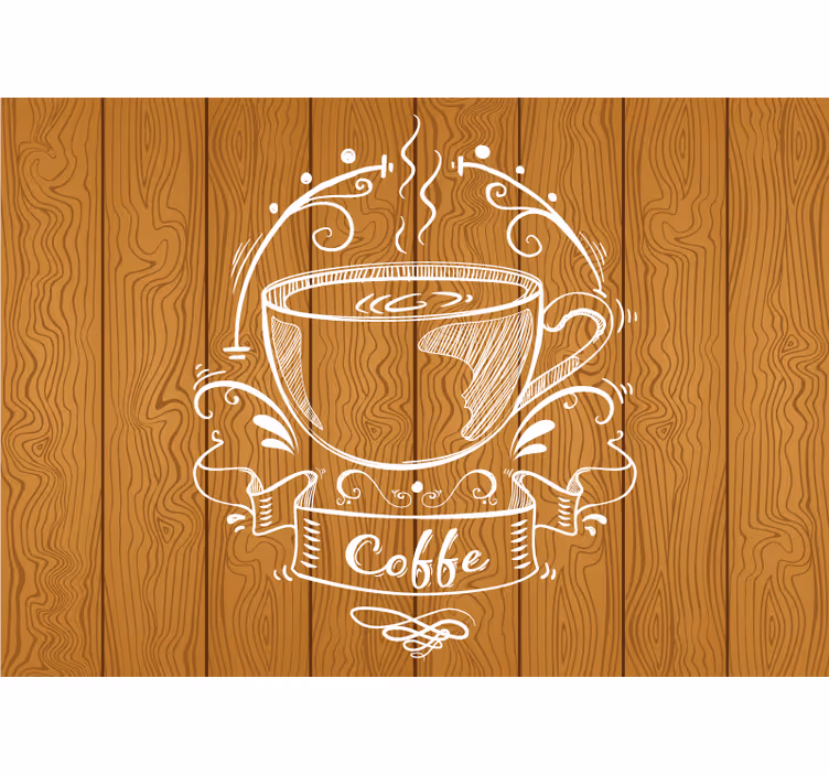 Roleta do kuchyne s drevenými panelmi coffee - Tenstickers