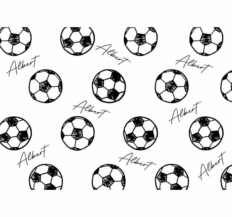 Biela roleta futbal s menom - Tenstickers